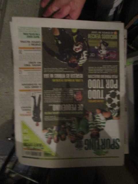 jornais vintage SCP Sporting competições europeias