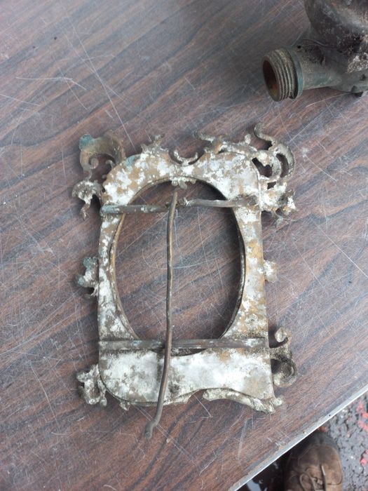 Stara ramką mosiężna