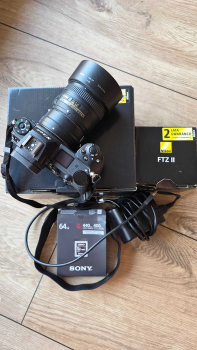 Nikon Z6II, adapter, obiektyw, karta pamięci