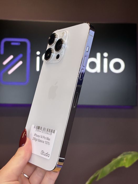 iPhone 14 Pro Max 256GB Srebrny - bateria 100% - gwarancja 12 mies. - rozliczenie starego iPhone’a