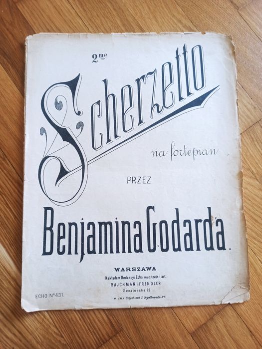 Benjamin Godard, Scherzetto nuty na fortepian