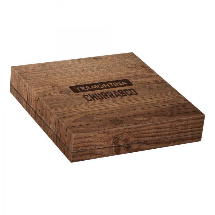 BRASIL - TRAMONTINA - Maleta 15 Peças Polywood Castanho – Kit Churrasco BBQ com 15 Pcs. (frete grátis para Portugal Continental)