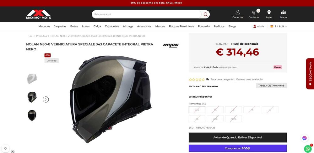 Nolan N80-8 Capacete unissexo para adulto Tam XS
