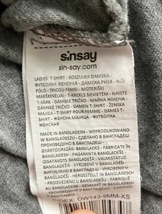 Modny komplet bluzek Sinsay, XS_szara/S_niebieska, bawełna/wiskoza