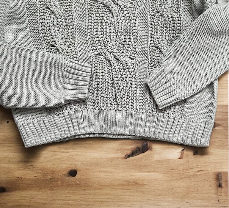 Теплый вязаный свитер-реглан H&M, кофта на девочку 11-12 лет