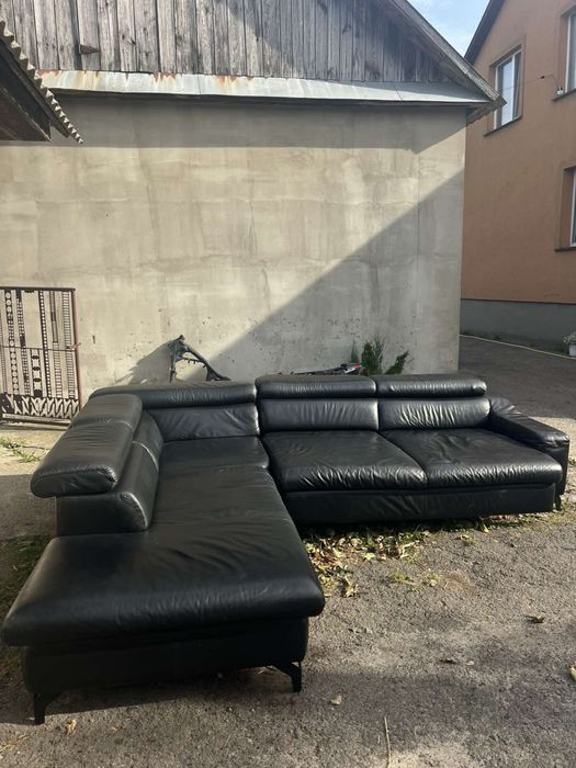 Кожаний диван стан нового