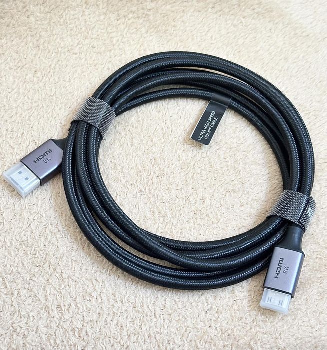 Кабель miniHDMI to HDMI, 2 m, v2.1 UltraHD 8K-3D Braided Nylon Black 15515 UGREEN HD163