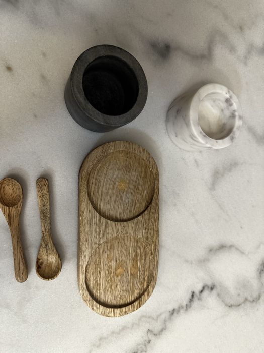 Zestaw misek marmurowych na przyprawy