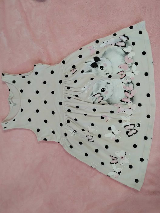 Платье летнее в горошек H&M 4-5 лет р. 104-110