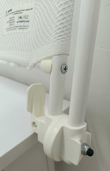 składana barierka do łóżka 90 cm biała