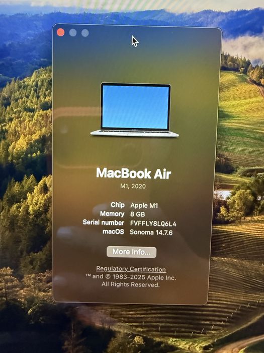 MacBook Air 13” M1 8/256Gb