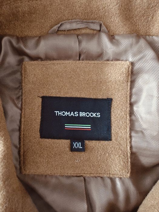 Płaszcz Thomas Brooks kaszmirowy wełniany długi maxi damski premium se