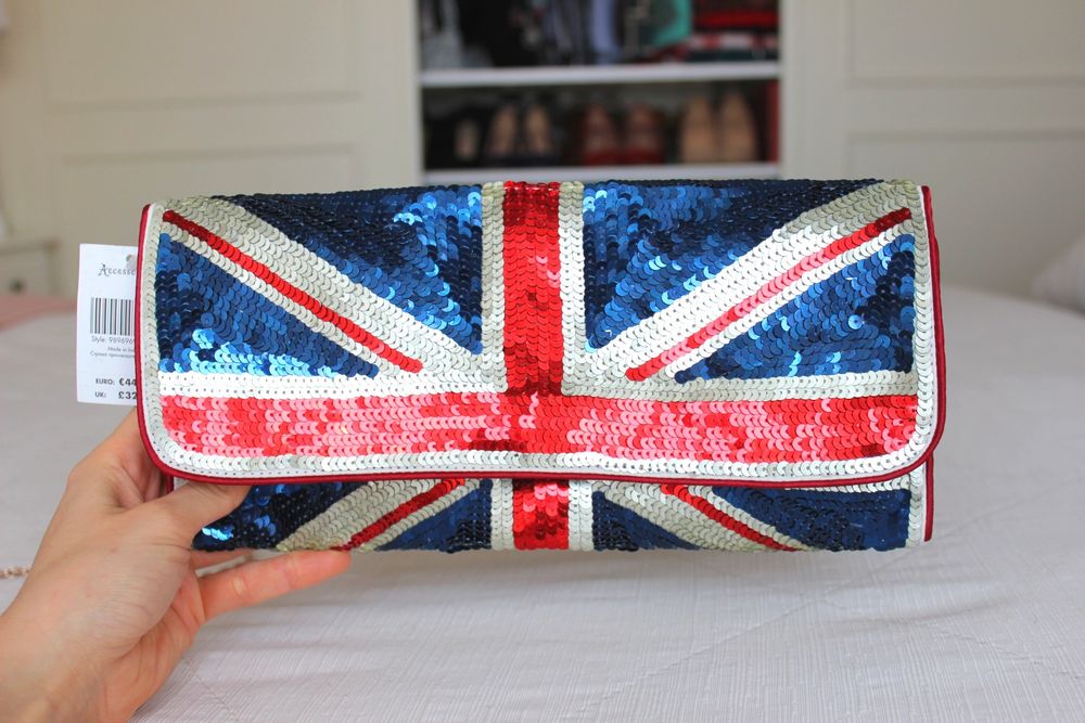 Pochet / Clutch / Bolsa azul e com lantejoulas da Accessorize, novas