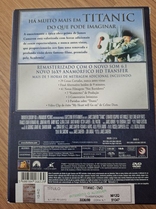 DVD Titanic Edição Colecionador