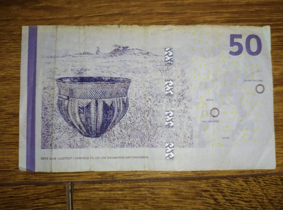 banknot-50-koron-halvtreds-kroner-national-bank-dania-okazja-zielona