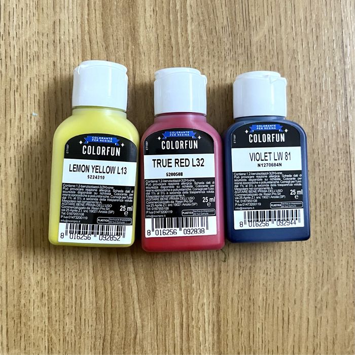 Barwniki do zywicy epoksydowej 25 ml zestaw