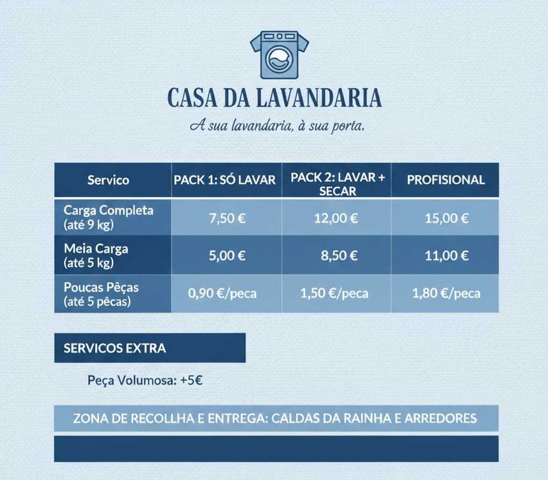 Casa da Lavandaria - Recolha e entrega grátis da sua roupa lavada