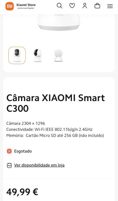 Vendo câmeras xiaomi
