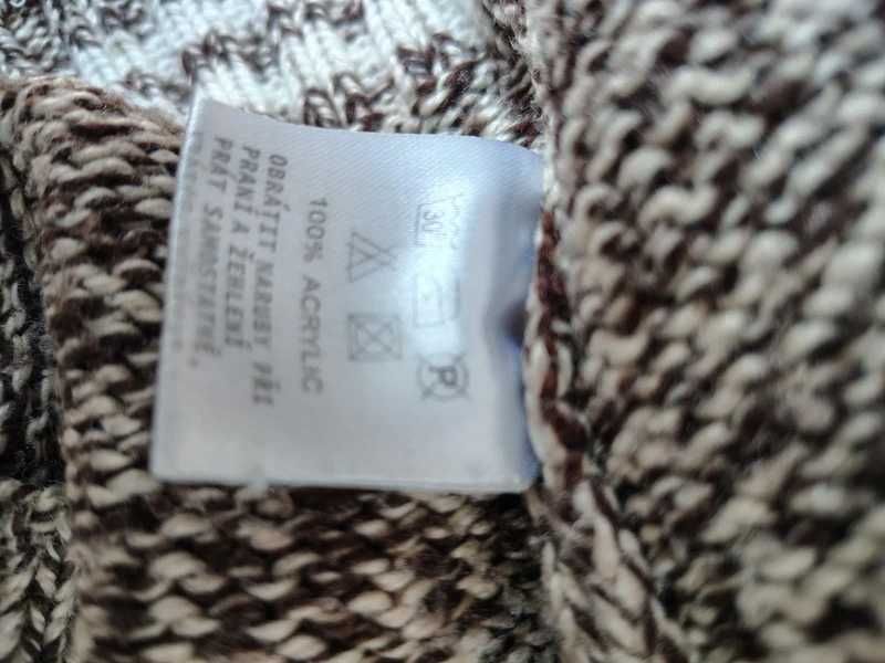 Melanżowy sweter z akrylu