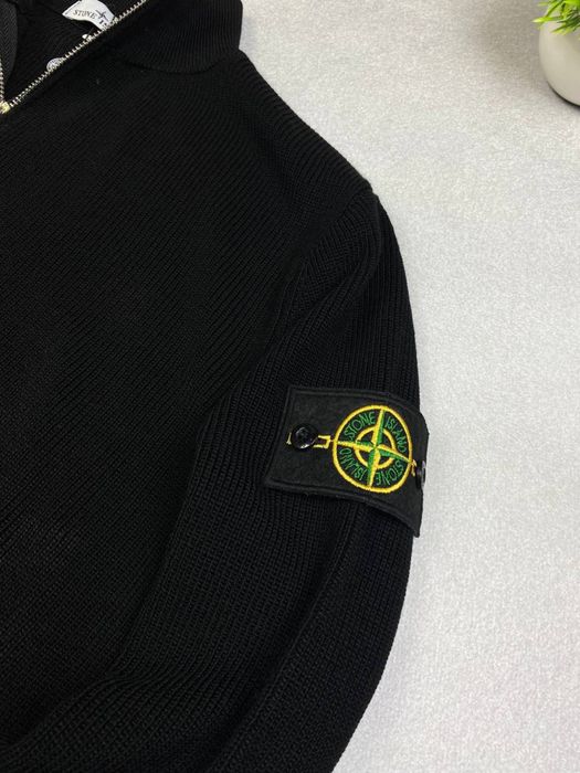 Чоловічий кардиган Stone Island Чорний кардиган Стоне Ісланд Кардиган стонік розмір С М Л ХЛ