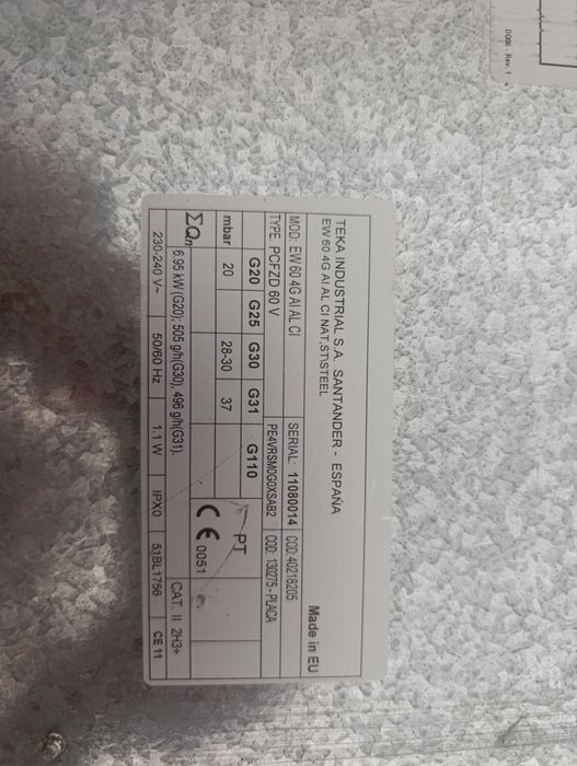 URGENTE Fogão TEKA - Placa Gás