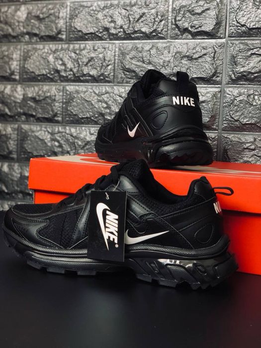Nike trainer летние кросовки Мужские черные для повседневной носки на лето / кожаные мужские кросовки найк / дышащие красивки