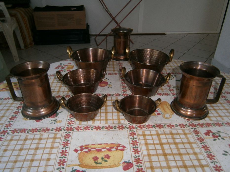 Peças miniaturas em cobre