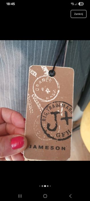 Garnitur męski szary firmy Jameson
