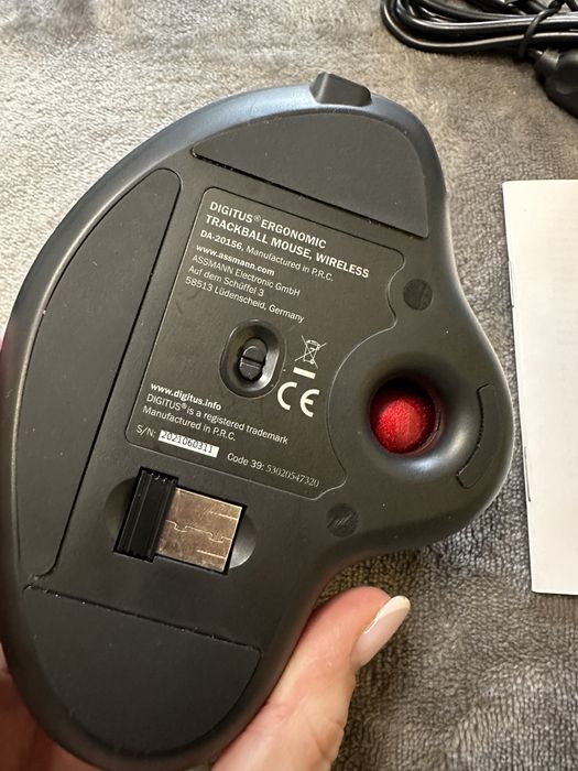 Мишка бездротова DIGITUS Ergonomic trackball Wireless (DA-20156)