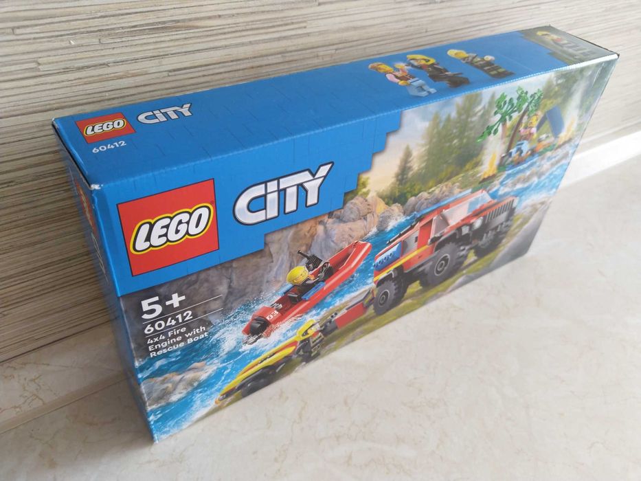 HIT Lego City terenowy wóz strażacki SUV z łodzią ratunkową 60412 KURIER