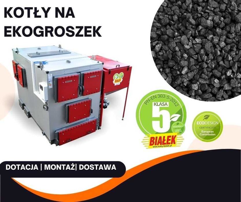 Kocioł Piec z podajnkiem na ekogroszek 300kW HALA - 4000m2 PRODUCENT