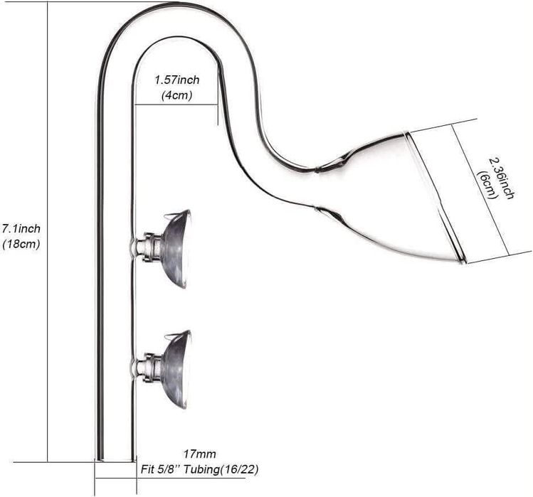 FZONE Lily Pipe 16/22mm para Aquário – Novo