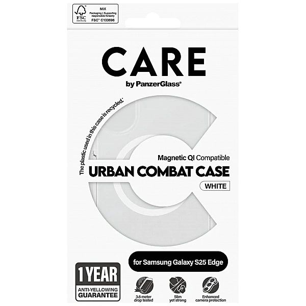 Etui CARE by PanzerGlass Flagship Urban Combat White QI na Samsung Gal