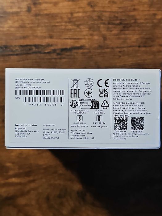 Apple Beats Studio Buds Czarno-Złoty (MQLH3ZMA)
Słuchawki Dokanałowe