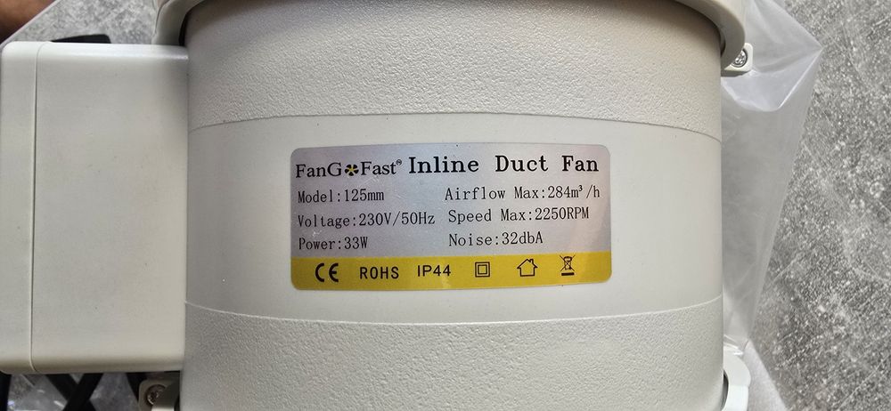 Wentylator rurowy kanałowy 200mm nowy cichy