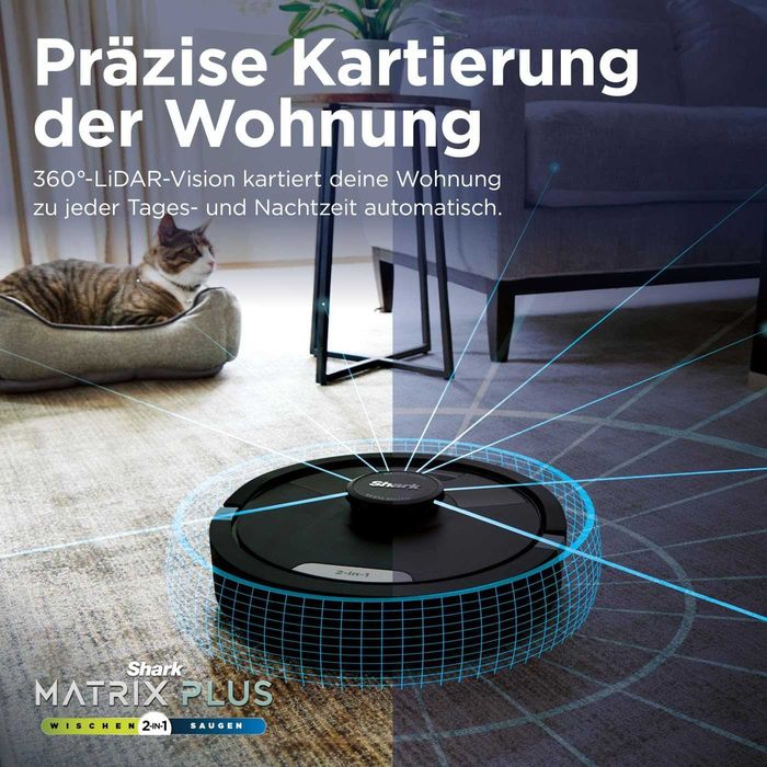 Робот пилосос миючий Shark Matrix Plus 2 в 1 з LiDAR-картографією