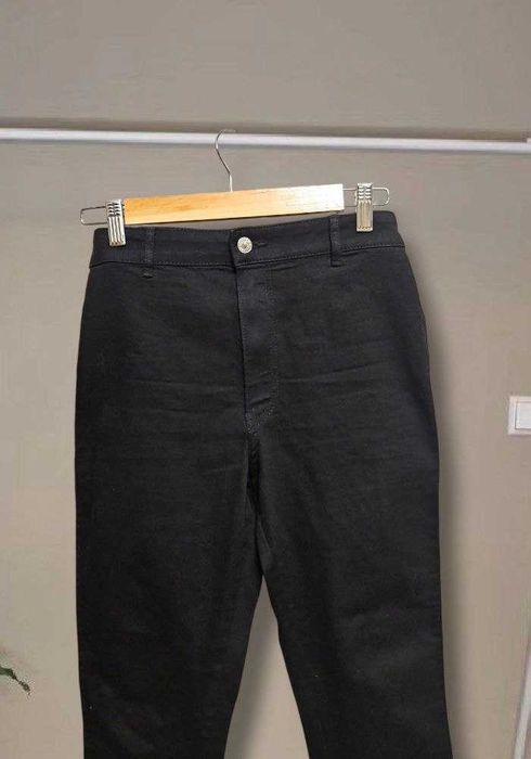 Джинсы узкие черные с высокой посадкой Skinny, р. L