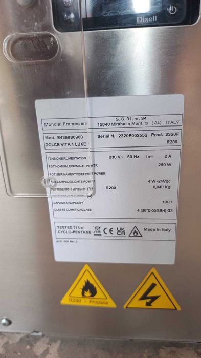 Dystrybutor do lodów DOLCE VITA 4 2024 witryna lada konserwator lody