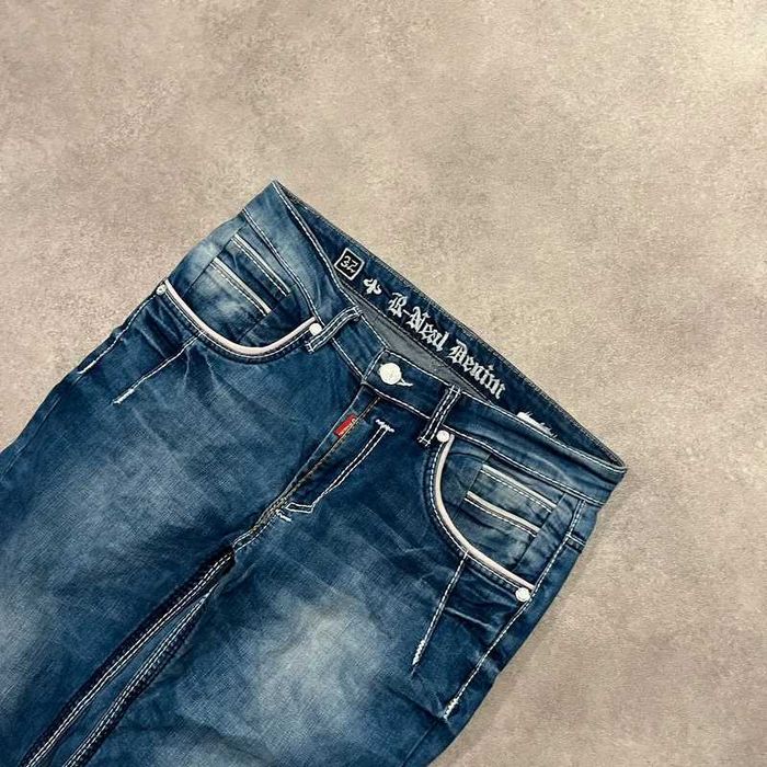 Vintage Spodnie Jeansy Y2K Denim Pants Haft Retro Rap 90s