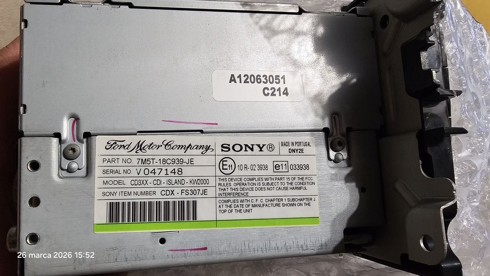 Radio Sony CDX FS