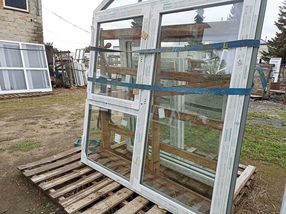 Okno tarasowe pcv 204/210 trzy szybowe okno+balkon