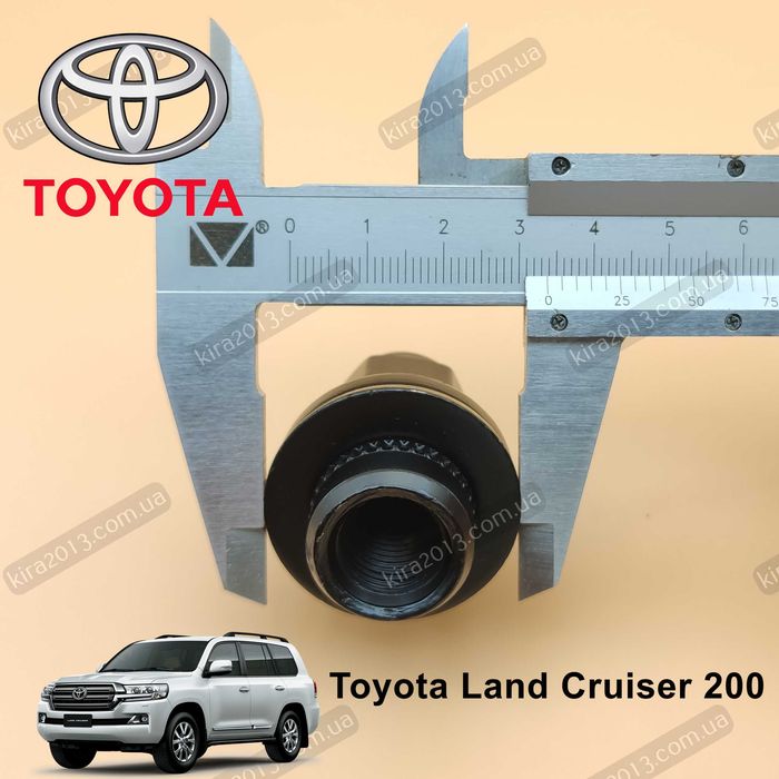 Черные колесные гайки Toyota Land Cruiser 200 Lexus LX М14х1.5 ключ 22
