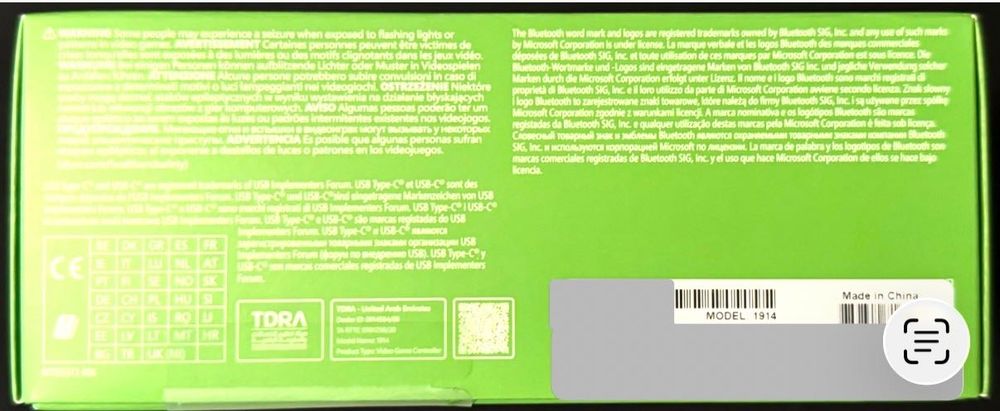 Comando sem fios Xbox/PC Microsoft Electric Volt- novo, 3 anos de garantia