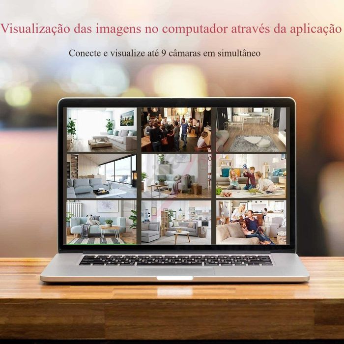 Câmara Vigilância Wi-Fi Full HD Interior Visão Noturna Alexa NOVA