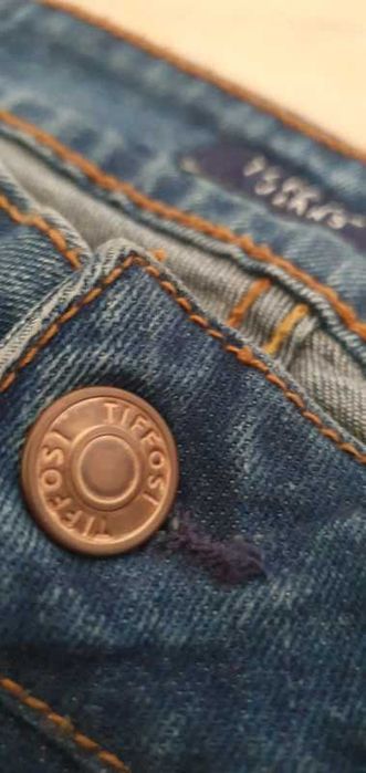 Calças ganga tiffosi cintura com.2 botões