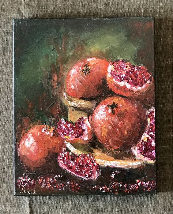 «Смачний гранат» картина олією на полотні.