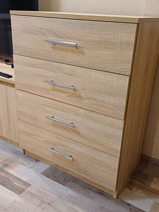 Комод, тумба для спальні, тумбочка. Дуб сонома