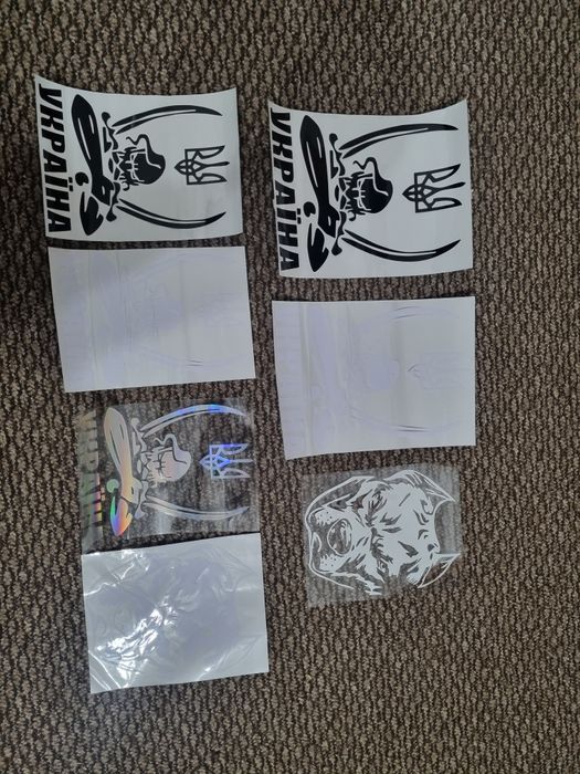 Наліпки на автомобіль/ наклейки на автомобиль. Пітбуль 100, козак 100