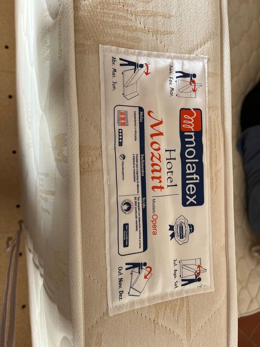 Cama completa 100x200 com colchão Molaflex Mozart – várias disponíveis