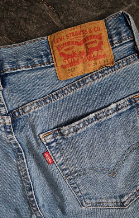 Jeansy damskie proste klasyk blue denim W29L30 LEVIS lEVI'S 512